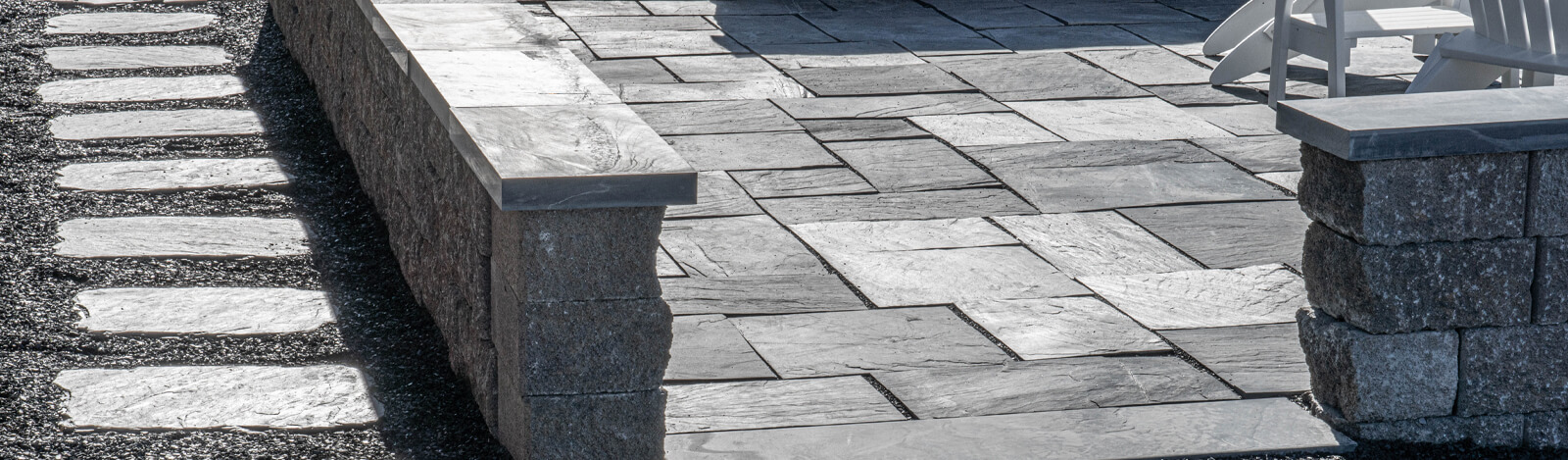 patio stepping stones made of slate